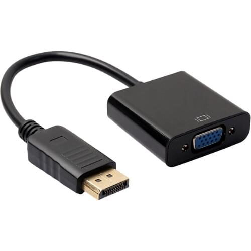 SOONHUA DisplayPort DP To VGA Adapter Cable Male To Female Video Converter For PC Computer Laptop HDTV Monitor Projector