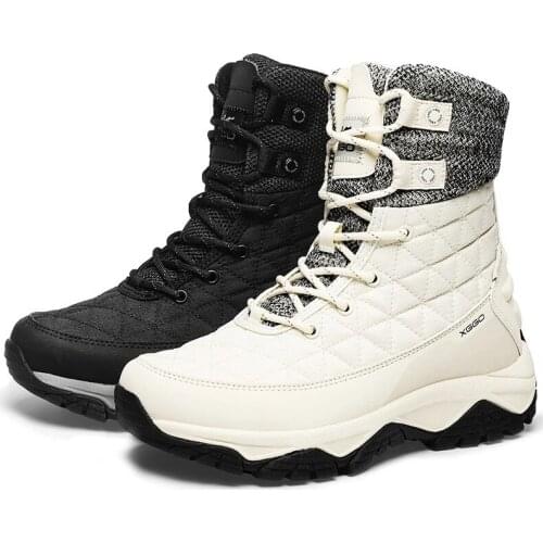 New Men Women Hiking Shoes Waterproof Breathable Plus velvet Warm Snow Boots Outdoor Camping Hunting Trekking Tactical Boots