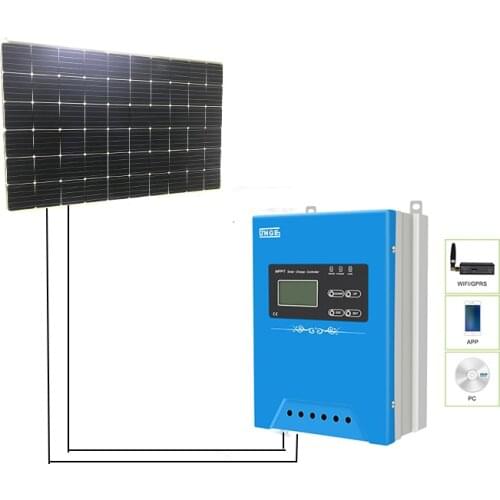 JNGE Support WIFI GPRS Monitoring 30A 40A 50A 12V/24V/48V Buck MPPT Solar Charge Controller JN-MPPT-AL