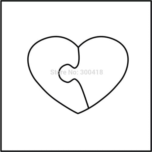 Jigsaw puzzle die for scrapbooking, 15.8mm thick, 4x4inch-2pcs