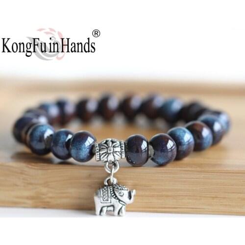 Ethnic Strand Bracelet Classic Handmade Ceramic Beaded Bracelets for Women Hot Boho Statement Flower Bangles bracelets For Lady