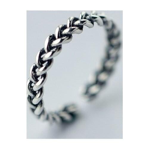 Temperament Silver Color Weave Ring For Women Wedding Rings Fashion Anillos