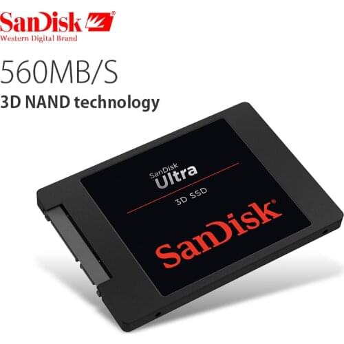 SanDisk SSD Solid State Disk Ultra 3D Internal 250gb 1tb 2tb SATA III HDD Hard Disk Drive 500gb 560MB/s For Notebook PC Desktop