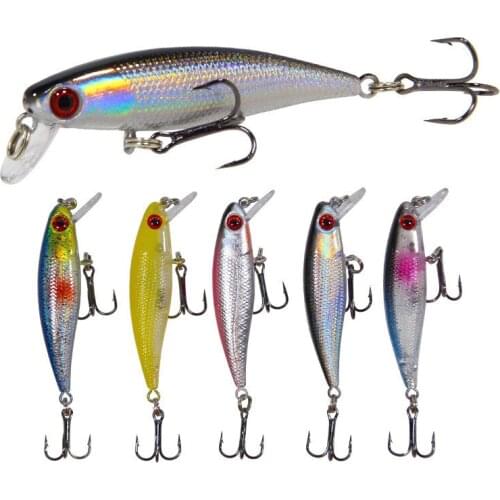 1pcs Fishing Bait Submerged 4.3g/ 6.5cm Mino Bait Luya Fake Bait fishing lures Fish Hook Swimbait Carp Fishing Accessories