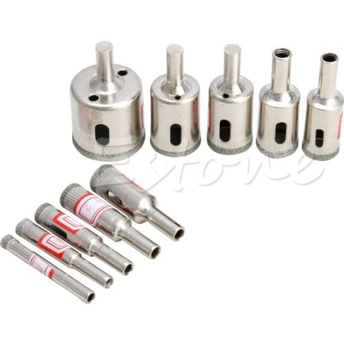 10 pcs Diamond tool drill bit hole saw set for glass ceramic marble 6mm-32mm