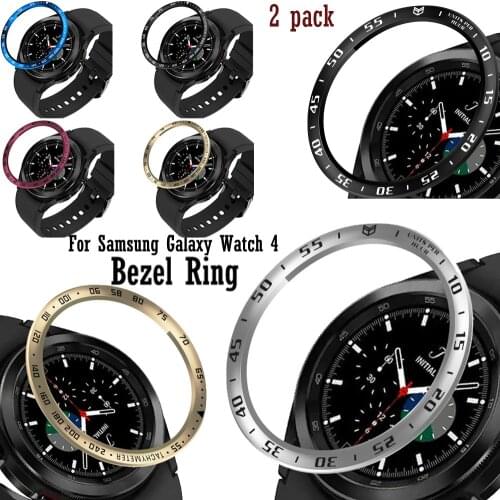 2pc/lots Steel Bezel Ring Metal Cover For Samsung Galaxy Watch 4 Classic 46MM SmartWatch Case Frame Protector shell Accessorie