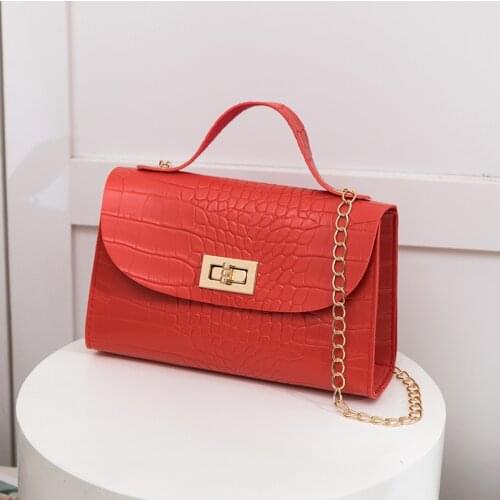 2020 New Fashion Women Bags Crocodile Pattern Shoulder Bag Trend All-match Diagonal Bag Mini Lady Small Square Bag Female Bag