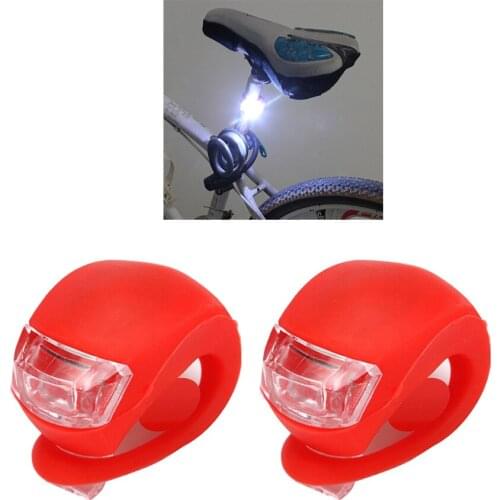 2x LED Bike Taillight Bicycle Front Rear Warming Safety Lamp Headlight