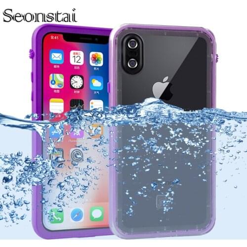 360 Full Protector for Apple iPhone X Case Clear Back Swimming Diving Cover for iPhone 7 8 Plus Watertight Waterproof Coque