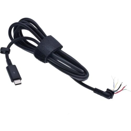 USB Type C Charging Cable DC Plug Adapter Cable 6 Core With LED light For Lenovo Laptop Power Connector Cord 1.8m