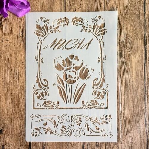 A4 29 * 21cm rose DIY Stencils Wall Painting Scrapbook Coloring Embossing Album Decorative Paper Card Template,wall stencil