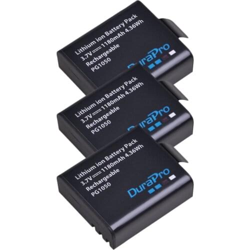 3pc 1180mAH PG1050 SJ4000 sj4000 Rechargeable Camera Battery for SJCAM SJ4000 SJ5000X M10 EKEN H9 H9R H8R H8 Action Cameras