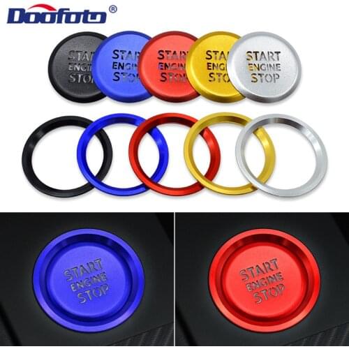 Car Start Stop Button Cover Ring Sticker Font Glow For Audi A1 A4 A4L A5 2019 2020 Accessories Protective Shell Styling