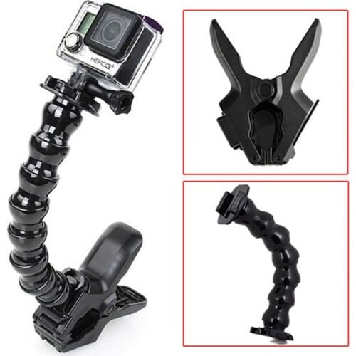 Jaws Clamp Mount Holder + Adjustable Goose Neck Bracket for Gopro Hero SJCAM SJ4000 SJ5000