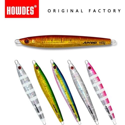 Howdes 1/pcs 160g Seafishing jigging lure fast speed jig long casting metal jig salewater luminous fishing jig bait Pesca Hot