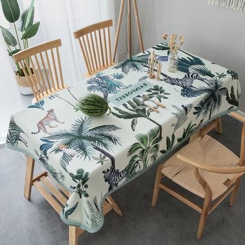 Cotton Linen Waterproof Table Cover Rectangular Tablecloths for Table Cloth Plant Oilcloth Decor Cover Anti-stain PVC Tablecloth