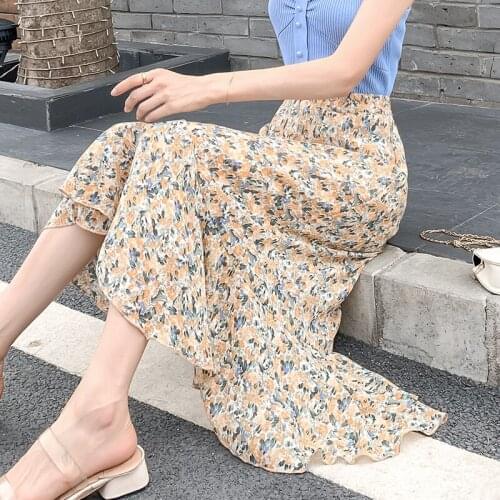 Paintings Floral Long Maxi Plus Size Oversized Korean Fashion High-Waisted Vintage Summer WomenS Clothing Skirt Women 2021