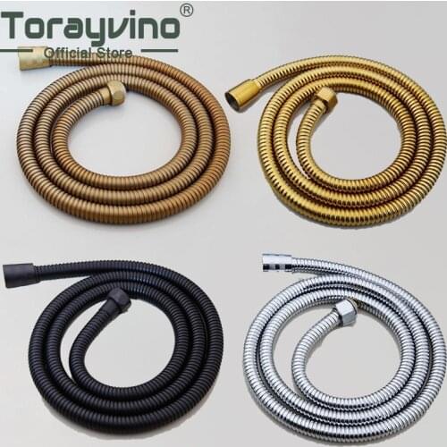 Golden Antique Brass 1500 MM Flexible Water Pipe Shower Faucet Hand spray Hose Bathroom Accessories shower Hose