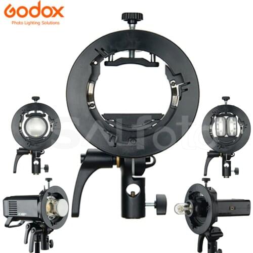 Godox S2 Speedlite Bracket S1 Updated S-Type Bowens Flash Holder Mount for Godox V1 V860II AD200 AD400PRO TT600 Snoot Softbox