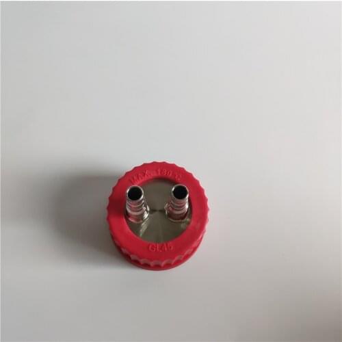 5PCS GL45 bottle cap Fermentation tank feeding cover Feeding bottle adapter Large two-hole feeding liquid pipe
