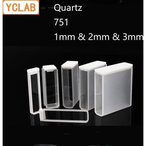 YCLAB 1mm & 2mm & 3mm Cuvette 751 Quartz Cell Colorimeter 0.35mL & 0.7mL & 1mL Laboratory Chemistry Equipment