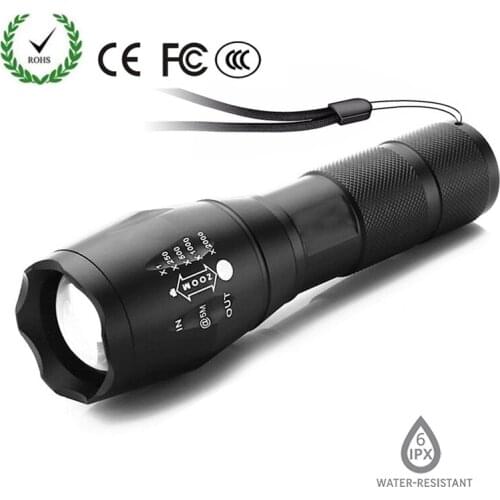 LIGINWAAT 5 Mode LED Flashlight L2 LED Lamp Bead Torch 8000 Lumens use 18650 AAA Battery for Outdoor Camping Powerful Waterproof