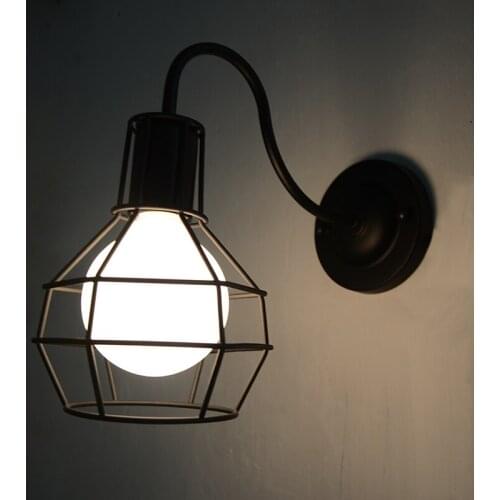 Iron wall scone lights E27 plated Loft american retro vintage iron wall lamp 110V-220V 40W Antique lamp industrial