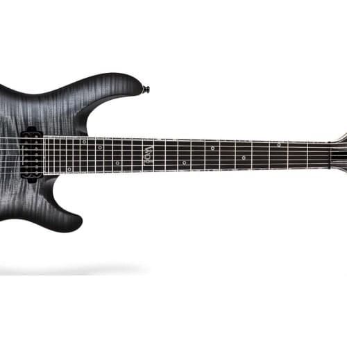 Lvybest electric guitar customized color neck thru. ash wood body wings.ebony fingerboard.ablaone bonding.push pull pots