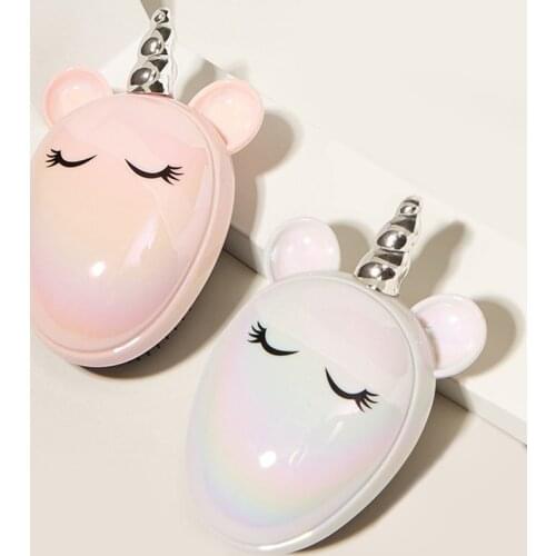 1Pc Cute Cartoon Unicorn Massage Comb Hair Brush Anti-static Massage Hair Care Brush Styling Tools For Girls Gift