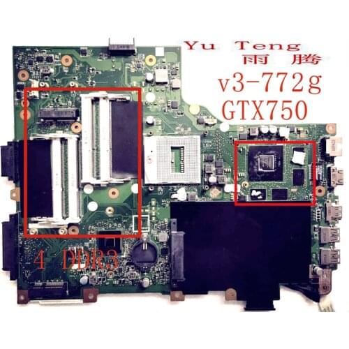V3-772G motherboard FOR ACER Aspire V3-772 V3-772G E1-772 laptop motherboard EA VA70HW REV 2.0 motherboard 100% test OK delivery