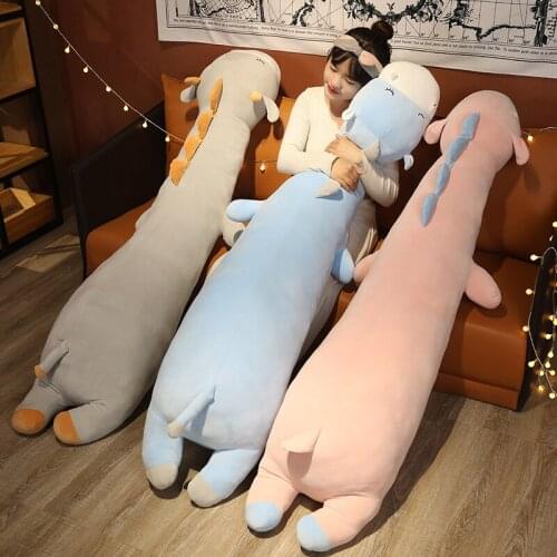 80/120cm Cute Soft Long Cattle Pillow Sheep Donkey Plush Toys Stuffed Office Nap Sleep Pillow Cushion Gift Doll For Kids Girls