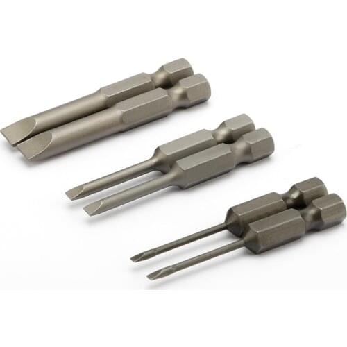 Noreturn 50mm Electric Screwdriver Head One - Word Electric Head Lengthened Magnetic Flat Head S2 Flat Mouth Head