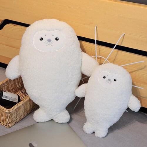Cute Cartoon Seal Soft Plush Doll Sleeping Toy Pillow Kids Gift Home Decoration Soft Animal Reading Pillow Cushion Doll Kid Gift