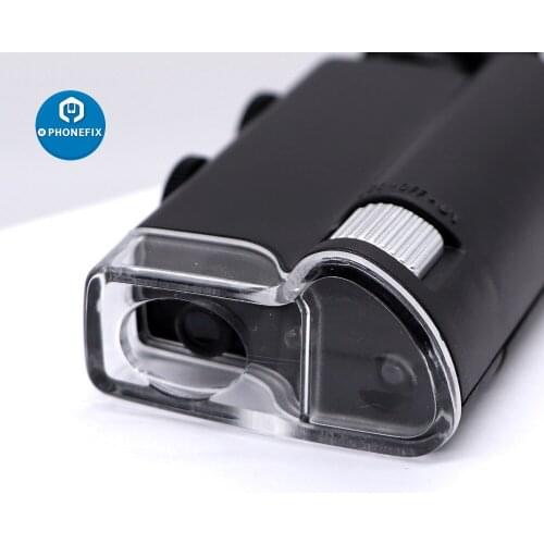 LED UV Light Loupe Zoom Magnifier Portable Microscope Handheld 60X-240X Magnifying Glass Pocket Magnifier Accessory