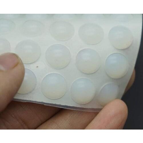 Pack of 100 ) Self-Adhesive Semicircle Silicone Gel 3D Circles Bottle Cap Stickers Bumpers Pad 3mm