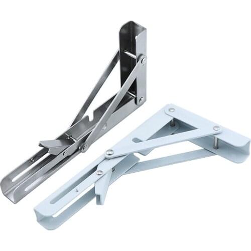2Pcs 8-16 Inch Stainless Steel Folding Bracket Triangle Bracket Shelf Shelf Bracket Furniture Hardware