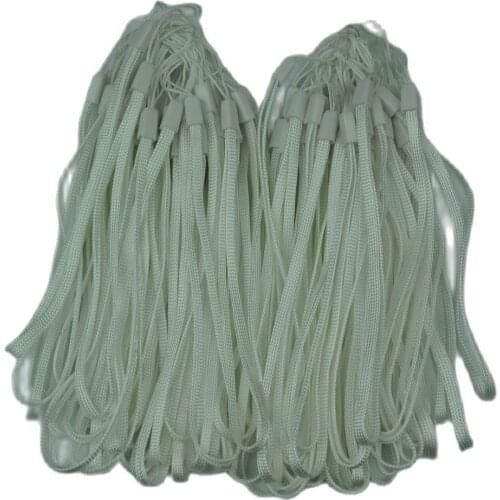 200Pcs White wrist Strap Lanyard for Mobile Mp3 DC