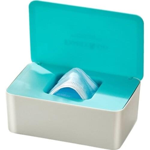 50LB Modern Desktop Storage Box Household Office Home Tissue Dispenser Holder with Lid for Masks Wet Tissues