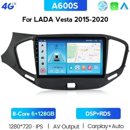 Android 10.0 Car Radio Video Multimedia Player For LADA Vesta Cross Sport 2015 -2019 2 Din Car Radio GPS Navigation 4G WIFI SIM