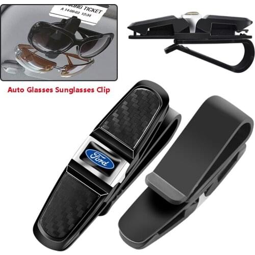 1Pcs ABS Car Sun Visor Glasses Sunglasses Clip Ticket Card Holder For Ford 2 3 4 5 Mk2 Mk3 Mk4 Mk5 Mk7 Ranger Fiesta Mondeo