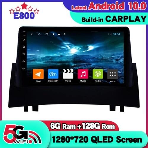 NEW 6GB Ram 128GB Rom Car Radio Navigation GPS For Renault Megane 2 2004 2008 Android 10 stereo receiver Autoradio Multimedia