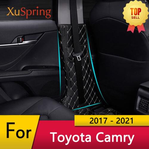 Car Styling B Pillar Anti-kick Protective Mat Pad Cushion Case Stickers For Toyota Camry Daihatsu Altis 2017-2021 XV70