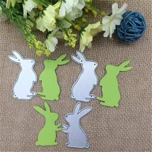 3pcs white rabbit baby hare album Metal cutting dies Stencil Scrapbooking Photo Album Card Paper Embossing Craft DIY