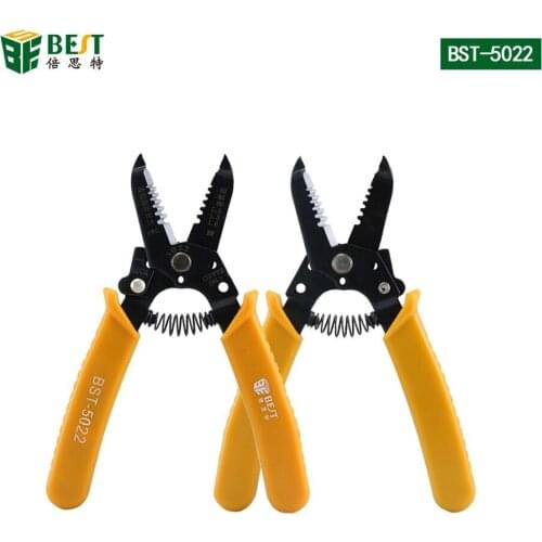 BST-5022 Portable Steel Wire Cable Stripper Pliers Knife Wire Stripper Cutters Terminal Crimping Stripping Cutting Pliers