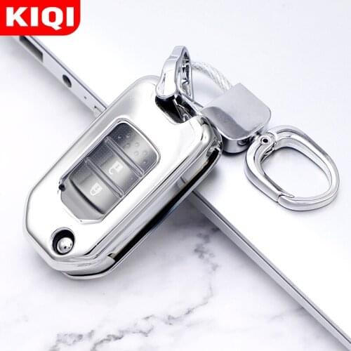 TPU Car Key Case Cover Key Chain Ring for Honda Accord Civic CR-V HR-V Jade Crider odyssey 2015-2018 Key Soft Shell Protector