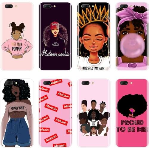 Melanin Poppin Black Girl Back Cover For OnePlus 6 6T 5 5T 3 3T Soft Silicone Case For One Plus 6 6T 5 5T 3 3T Phone Case