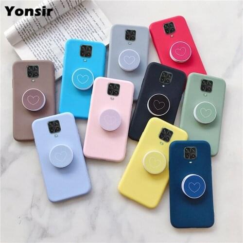 Case on For Xiaomi Redmi Note 9S Note9 note9S 9 s Silicone Cover Stand Holder Phone Bags Simple Cases For redmi note 9 pro max