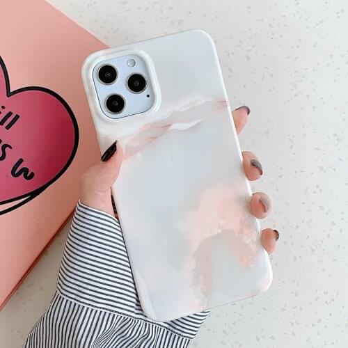 Vintage Marble Aurora Phone Case For iPhone 11 12 Pro Max 12 Mini 7 8 Plus X XR XS Max SE 2020 12 Soft Silicone Back Cover Coque