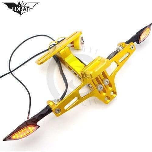 Motorcycle parts rear license plate frame with turn signal FOR Kawasaki ninja 400 vn 900 classic eliminator 250