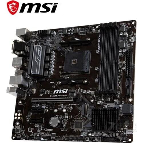 For MSI B450M PRO-VDH Motherboard Socket AM4 DDR4 For AMD B450 B450M M.2 PCI-E 3.0 Original Desktop Mainboard Used Mainboard